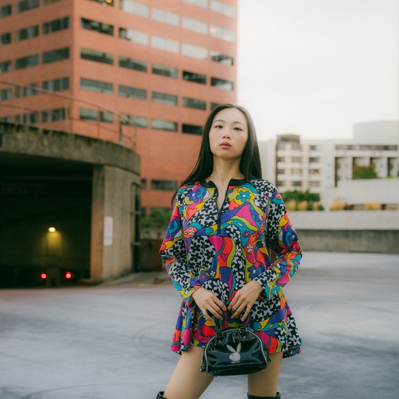 Vintage 90’s y2k dress by Traffic Jam made in USA 
quarter zip up dress/tunic - Picture 6 of 9